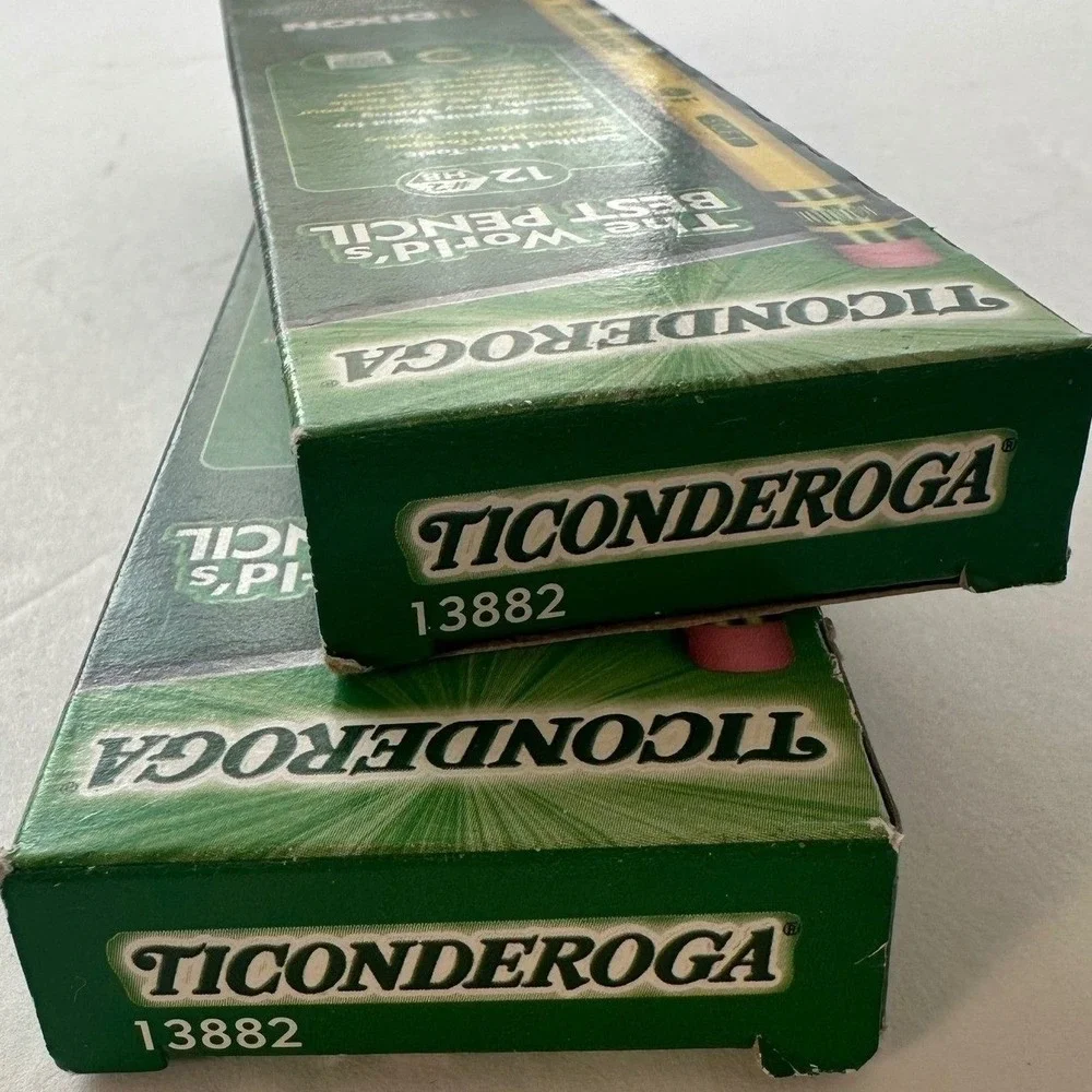 Dixon Ticonderoga #2 HB Pencils 24 Count Yellow‎ Woodcase Soft Graphite 13882